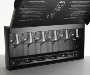 Gabriel Wine glass StandArt machine blown approx. 150 grams, giftbox 6 glasses 